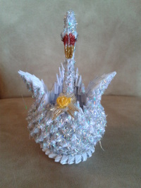 Little swan with sequins