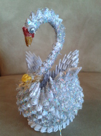 Another swan in light blue